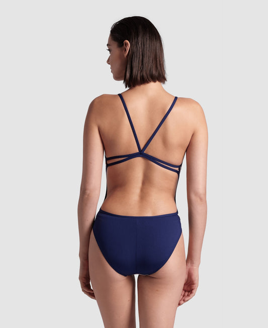 arena Multi Stripes Lace Back Swimsuit
