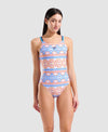 White Multi-Navy-Turquoise