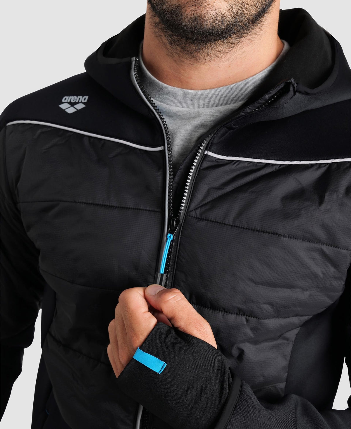 arena Team Half-Quilted Hooded Jacket