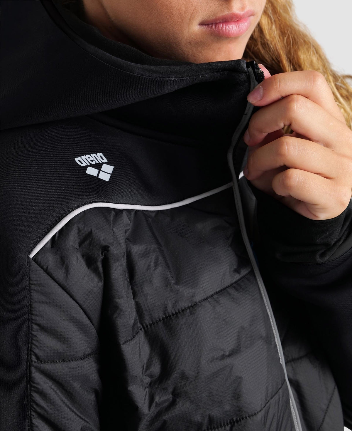 arena Team Half-Quilted Hooded Jacket