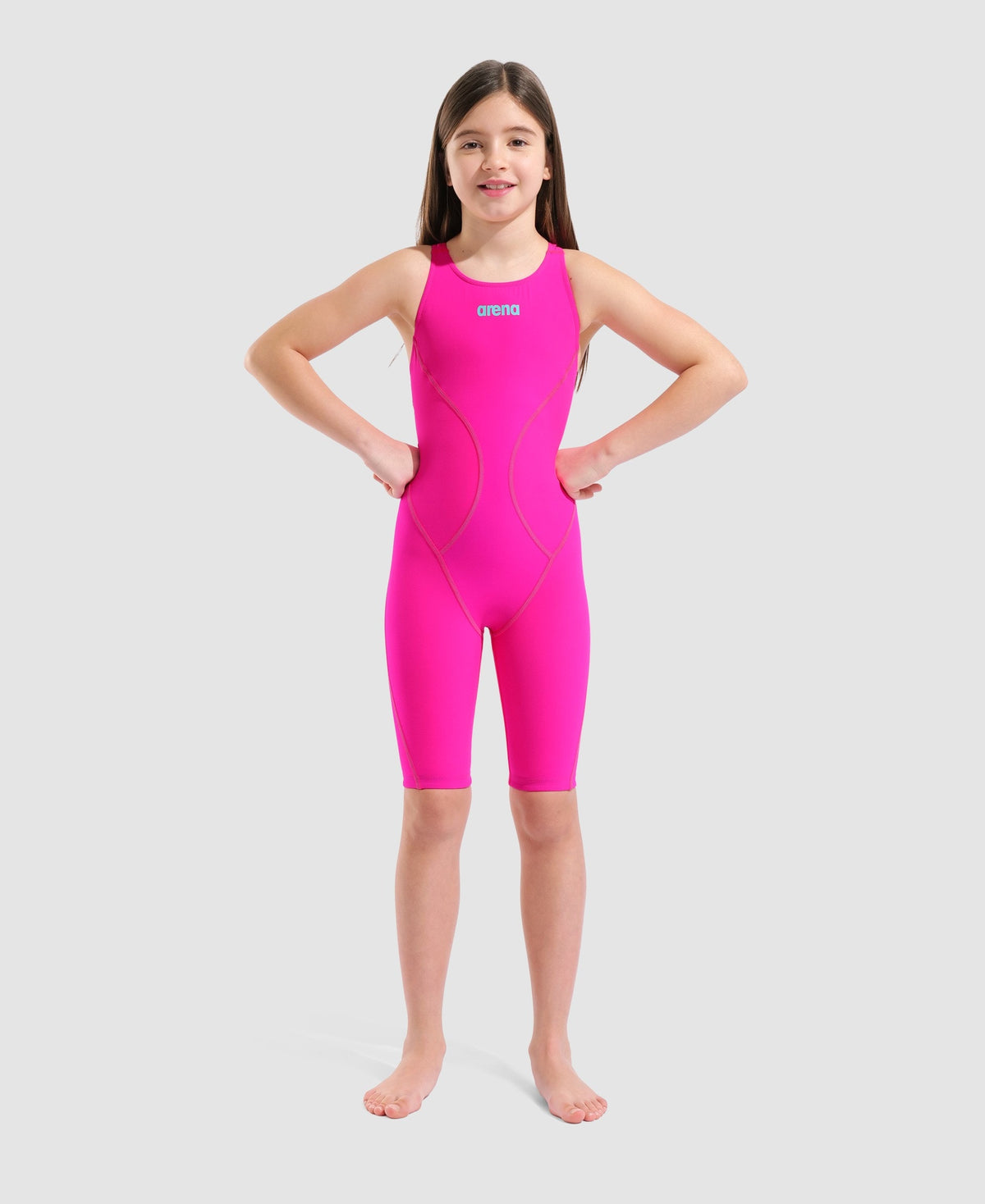 arena Powerskin Impulso Shocking Pink Limited Edition Open Back Jr