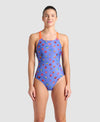Black-Bright Coral-Blue Multi