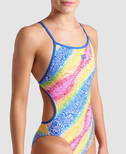 arena Let It Beat Lace Back One Piece