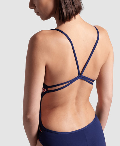 arena Multi Stripes Lace Back Swimsuit